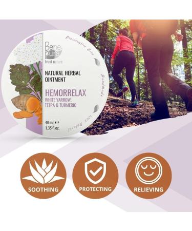 BenePura Hemorrhoids Ointment with White Yarrow - 1.35 fl. Oz - Soothes Burning and Itching - Natural Hemorrhoid Relief - Buy Online on GoSupps.com