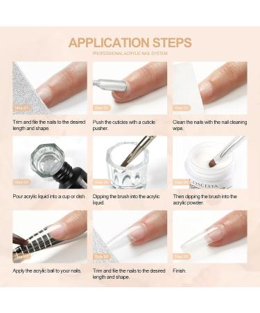 Acrylic Nail Kit for Beginners - Professional Set with Powder, Liquid, Rhinestones, Glitter & Tools - Perfect DIY Salon Gift for Women - Buy Online on GoSupps.com