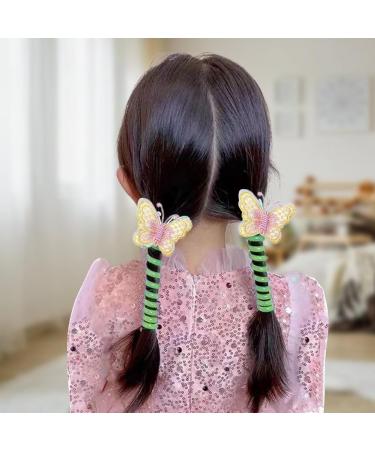 Phone Wire Hair Ties - Telephone Wire Hair Bands Hair Band Hair Tie | Girls Colorful Ponytail Hair Tie Colorful Hair Ties Stylish Hair Tie Hair Elastics Hair Bands for Girls Yellow - Buy Online on GoSupps.com