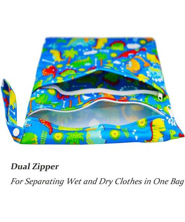 FenFang Wet Bag 2 PCS - Waterproof Reusable Wet Dry Bags for Cloth Diapers - Blue - Buy Online on GoSupps.com