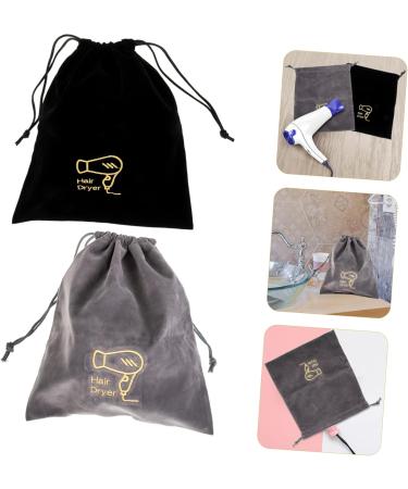 FOYTOKI Drawstring Toiletry Bag 2pcs Hair Dryer Bag Travel Hair Dryer Hotel Drawstring Bag Organizer Bag Velvet Bag Modeling - Buy Online on GoSupps.com