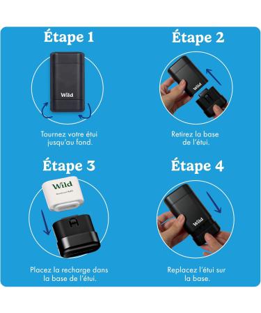 Wild - Refillable Natural Deodorant - Purple Case with Refill Variety Pack - Includes Cotton & Sea Salt Cherry Blossom Coconut & Vanilla Mint & Aloe Vera Pomegranate & Pink Peppercorn - Buy Online on GoSupps.com