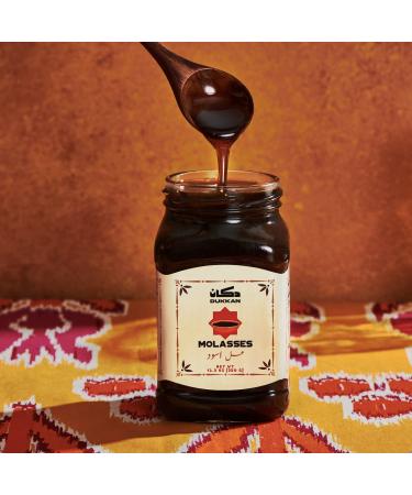 Dukkan Foods Black Molasses 12.3 oz | Unsulfured, Sweet & GMO-Free Vegan Syrup - Buy Online on GoSupps.com