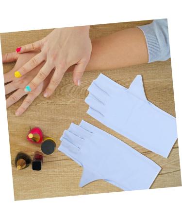 Didiseaon 2 Pairs Nail Hands Care Gloves Nail Uv Gloves Uv Gloves for Gel Manicures Fingerless Sun Gloves Riding Nail Art Accessory Nail Lamp Thin Section Nylon 21x12x0.1cm As Shown1 - Buy Online on GoSupps.com