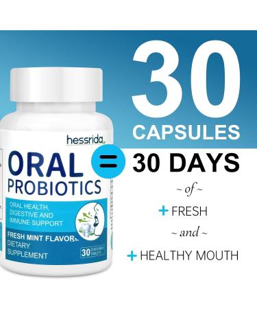 Chewable Oral Probiotics for Bad Breath Treatment | Fresh Breath & Dental Care | 30 Mint Tablets - Buy Online on GoSupps.com