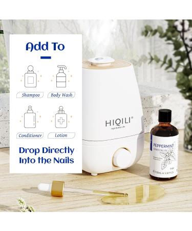 HIQILI Peppermint Oil 100ML - 100% Pure Essential Oil for Diffuser, Hair & Skin - Natural, Refreshing Scent - 3.38 Fl. Oz - Buy Online on GoSupps.com
