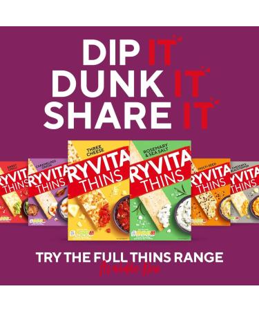 Ryvita Thins Snack It Sea Salt & Cider Vinegar Flvour 125g Pack of 6 Sea salt and Cider Vinegar 125.00 g (Pack of 6) - Buy Online on GoSupps.com