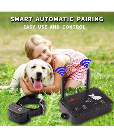 Dog Electric Pet Wireless Fence Containment System Safe Harmless No Randomly Correction Dog Fence Adjustable Control Range 990 Feet Dog Fence with Rechargeable Waterproof Collar - Buy Online on GoSupps.com