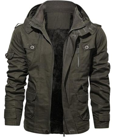 Buy Hanxiulin Oversized Plush Hoodie Jacket - Men's Winter Woolen Coat with Color Variants | Cozy Quilted Outerwear - Buy Online on GoSupps.com