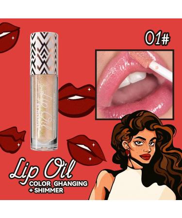 AKARY Color Changing Lip Glow Oil - Moisturizing Plumping & Hydrating Lip Gloss | Long Lasting Tinted Lip Balm Gift for Women - Buy Online on GoSupps.com