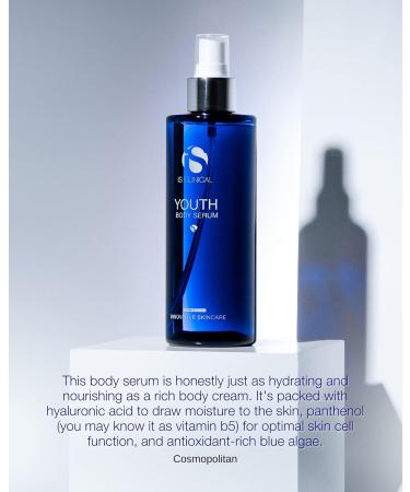 iS CLINICAL Youth Body Serum with Hyaluronic Acid 6.7 Fl Oz - Anti-Aging Body Mist - Buy Online on GoSupps.com
