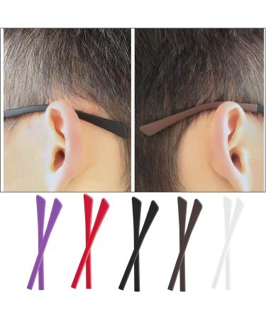 Silicone Anti-Slip Covers for Glasses - 5 Pairs of Replacement End Caps | Durable Anti-Slide Accessories for Metal Sunglasses - Buy Online on GoSupps.com