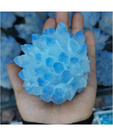 Natural Crystal Rough Crystals 350-450g Rare Beautiful Blue Ghost Phantom Quartz Crystal Cluster 1pcs - Buy Online on GoSupps.com