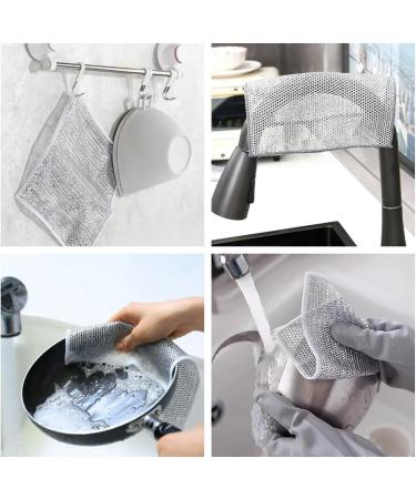 Circularite Scrubbing Cloths Multifunctional Non-Scratch Wire Dishcloth 2024 New Multipurpose Non-Scratch Wire Dishcloth Wire Dishwashing Rags for Dishes Sinks Counters Easy Rinsing (20 pcs) - Buy Online on GoSupps.com