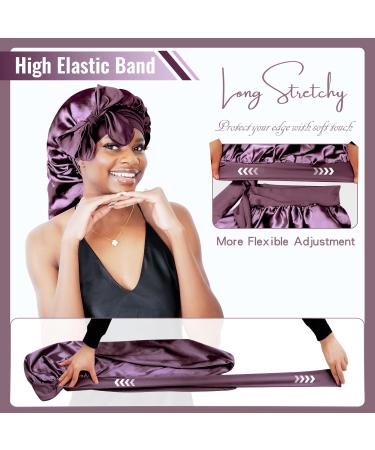 Bonnet Queen Satin Silk Sleeping Cap | Adjustable Night Hair Care for Curly Long Hair | Mr. Motorship Breathable Curlers - Buy Online on GoSupps.com