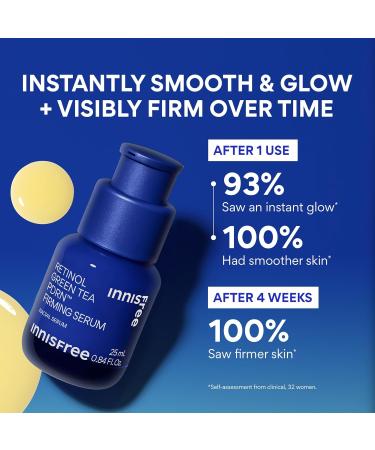 innisfree Green Tea Retinol PDRN Firming Serum - Vegan Korean Skincare for Fine Lines and Smoothing Skin Texture Available in Gift Set 0.84 fl. oz. / 25ml - Buy Online on GoSupps.com