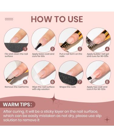 SUPWEE Builder Gel Nail Kit - Clear Nude 2 Colors Gel Set for Nail Extension & Art | 60g UV/LED Hard Gel with Brush & Forms - Buy Online on GoSupps.com