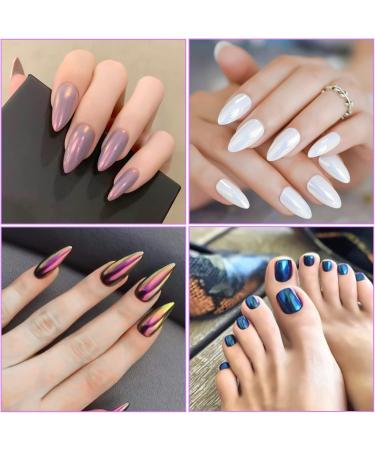 Kiiwah 6 Jar Nail Art Chrome Nail Powder Set Pearl Shell Nail Glitter Powder Mirror Effect for Nail Art Design Decoration - Buy Online on GoSupps.com