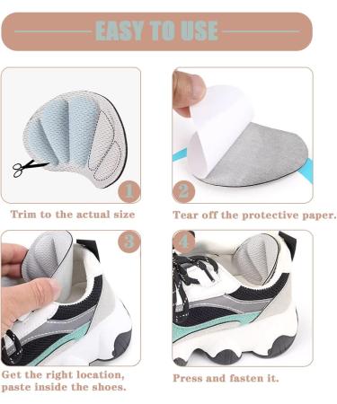6 Pairs Heel Cushion Inserts - Soft Mesh Heel Grips for Loose Shoes | Reusable Blister Protectors for Men & Women - Buy Online on GoSupps.com