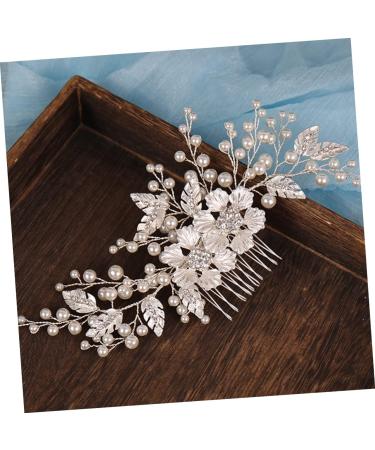 minkissy Flower Comb Wedding Hair Vintage Bridal Hair Bridesmaids Hair Bridal Comb Headdress Side Hair Crystal Comb Hair Accessories for Women Wedding Flower Crystal Miss Alloy Abs - Buy Online on GoSupps.com