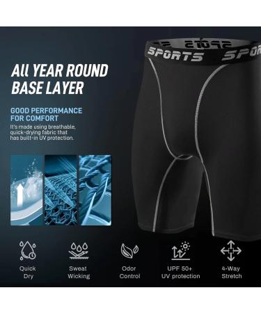 Tesuwel Men's Compression Pants - Cool Dry Athletic Tights for Gym & Running | Black, Small (1 or 2 Pack) - Buy Online on GoSupps.com