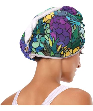 Buy Abstract Colorful Pineapple Hair Towels - Super Absorbent Quick Dry 2 Pack for Women & Girls - Buy Online on GoSupps.com