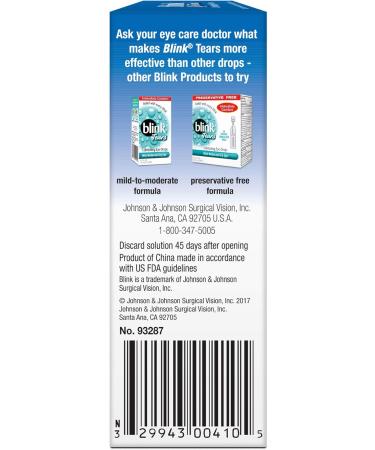 Buy Blink Gel Tears Lubricating Eye Drops 0.34 oz - Fast International Shipping | Relief for Dry Eyes - Buy Online on GoSupps.com