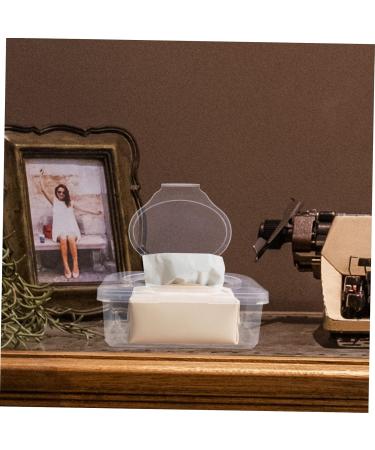 Hoement 4-Piece Baby Towel Holder Set | Wet Wipe Container & Diaper Organizer | Travel Tissue Box | Transparent Design | 19.5x12.5x7.5cm - Buy Online on GoSupps.com