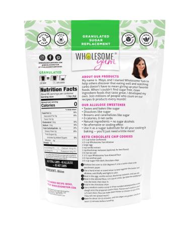 Wholesome Yum Allulose Sweetener Sugar Substitute - 12 Oz. - Buy Online on GoSupps.com