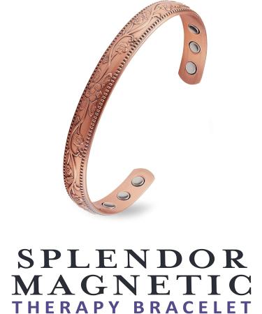 Buy Copper Magnetic Bracelet for Men & Women - 18 000 Gauss Adjustable Bangle for Wrist Size 7.25-8 - Buy Online on GoSupps.com