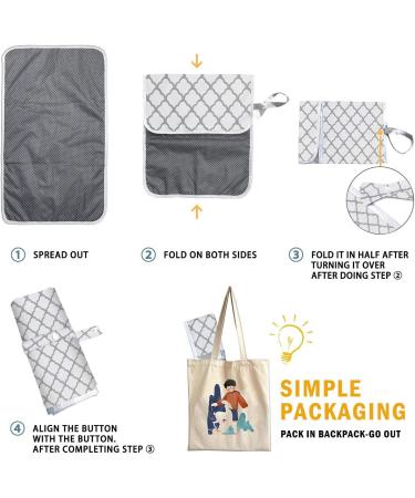 Foldable Waterproof Baby Changing Mat - Portable for Home & Travel (White) - Buy Online on GoSupps.com