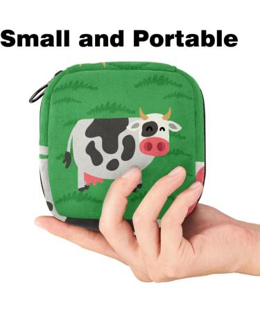 Green Cow Portable Ladies Napkins Storage Bag - Perfect for Women Teens & Girls | Menstrual Cup & Breastfeeding Pillow Holder - Buy Online on GoSupps.com