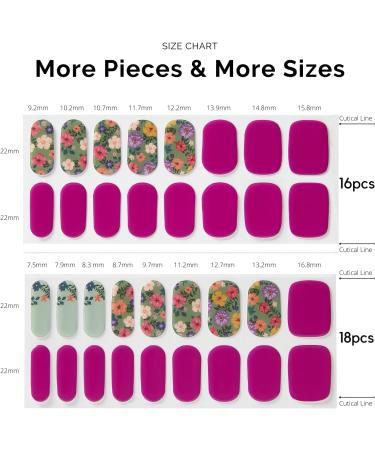 NAILOG Semi Cured Gel Nail Strips 34 pcs Salon-Quality Gel Nail Stickers Long Lasting Nail Wraps for Women with Soft Gel Finish Retro Jungle - Buy Online on GoSupps.com