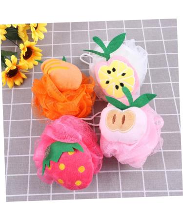 4 Pcs Shower Ball Bath Ball - Soft Mesh Sponge Pouf for Ultimate Relaxation | International Shipping - Buy Online on GoSupps.com