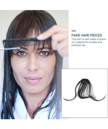 LALAFINA Piece Faux Bangs Clip in Bangs Clip on Air Bangs for Women Bangs Hair Extension Clip in Air Fake Bangs Fake Hair Black Gabor Wigs for Human Curtain No Trace Miss - Buy Online on GoSupps.com