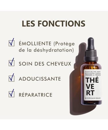 Organic Green Tea Oil (Camelia) - 100% Pure Natural Cold Pressed & Organic - 50ml - Anti-Aging Care Skin Scars and Stretch Marks. - Buy Online on GoSupps.com