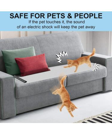 RANSANX Pet Shock Mat - 59x17 Safe Training Pads for Dogs & Cats | Indoor Electric Scat Repellent Deterrent | Keep Pets Off Furniture | 3 Training Modes - Sofa, Couch, Doorways - Buy Online on GoSupps.com