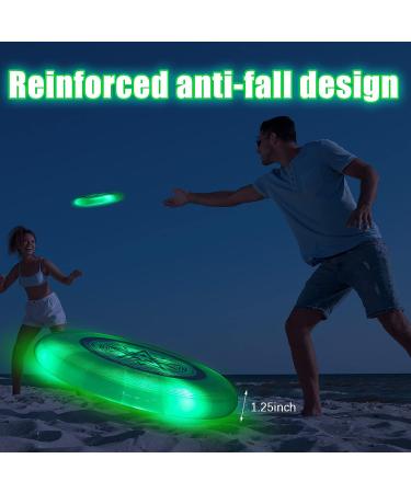 3-Piece LED Flying Disc Set | Glow in The Dark | 175g | 10.43 Inch | Easy to Throw | Ultimate Disc for Outdoor Games | Perfect for Camping, Beach, and Park | Great Gift for Adults - Buy Online on GoSupps.com