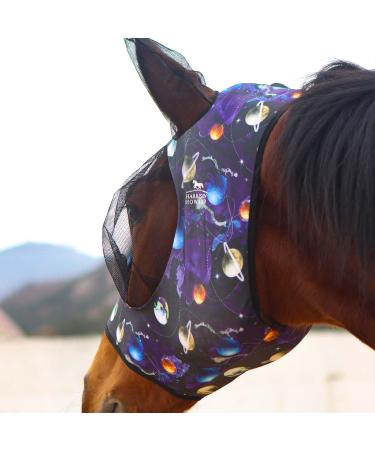 Harrison Howard Stretchy Horse Mask | UV Protection Comfortable & Breathable | Size M COB (Medium) - Buy Online on GoSupps.com