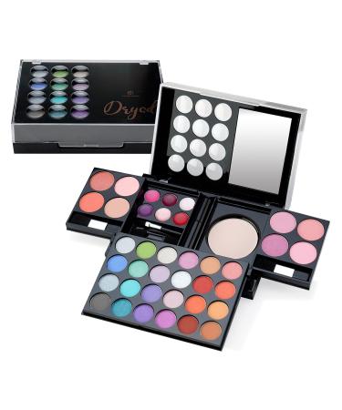 Color Nymph All In One Makeup Palette Set Kit Portable Travel Makeup Kit for Girls with 24-Colors Eyeshadows Facial Blusher Lip Gloss Pressed Powder Mascara Brushes Mirror Black-1