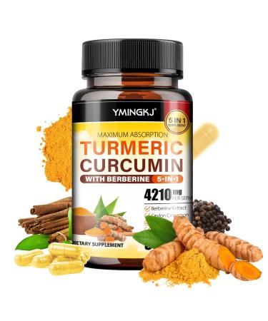 Turmeric Curcumin Supplement with Black Pepper & Bioactive Botanicals Turmeric Ginger Berberine Ceylon Cinnamon Premium Supplement for Daily Wellness Support 60 Capsules 60 Count (Pack of 1)