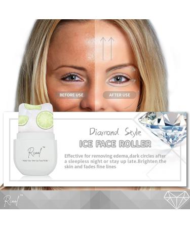 Rcool Diamond Ice Roller for Face, Eyes & Neck - Brighten Skin, Reduce Puffiness, Shrink Pores - White - Buy Online on GoSupps.com