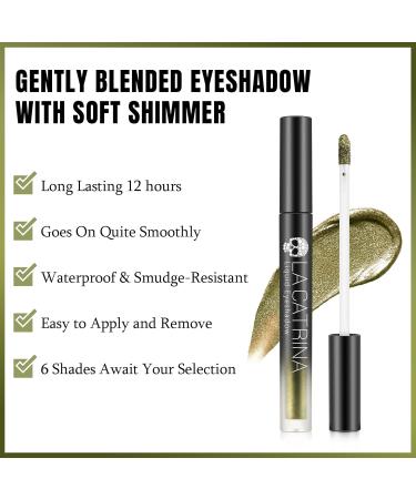  DE'LANCI Liquid Eyeshadow Liquid Eyeshadow (Golden Olive Green#08) - Buy Online on GoSupps.com