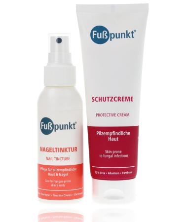 Set of Foot Point Protective Cream 125ml + Foot Point Nail Tincture 100ml for fungus-sensitive skin & nails