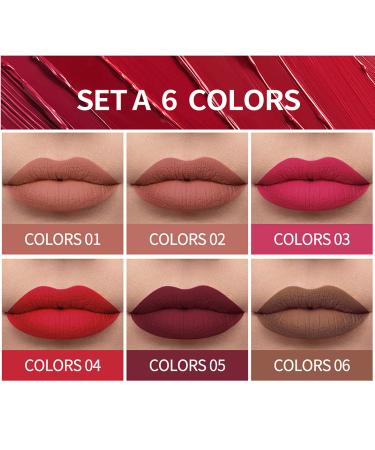 Topcent Matte Liquid Lipstick Set - 6 Nude Colors, Non-Stick Cup, Waterproof, Long-Lasting Lip Makeup - Gift Set for Women - Lip Stains Pack (SET-A) - Buy Online on GoSupps.com