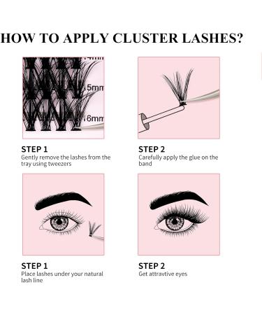 200Pcs Individual Cluster Lashes Extensions DIY Kit | C Curl 30D 40D 0.07 | 8-16mm Mixed Trays for Home Use - Buy Online on GoSupps.com