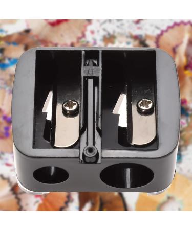 Dual Cosmetic Pencil Sharpener for Makeup Liner with Stainless Steel Blades - Includes Protective Cover and Waste Catcher - Perfect for Eyeliner, Lipliner, Eyebrow, and Lip Pencils - Buy Online on GoSupps.com