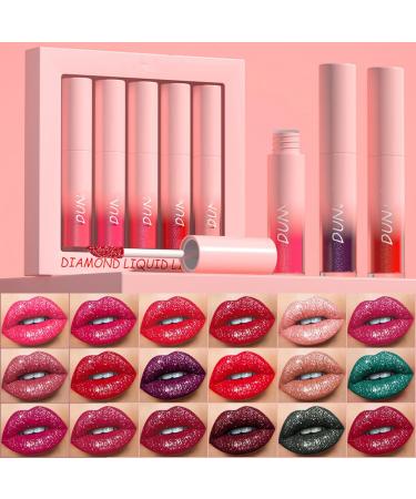 MAEPEOR Glitter Lipstick Set - 5 Non-Stick Waterproof Shades | Long Lasting & Shimmer Liquid Lipstick for Women & Girls (Set 04 - Buy Online on GoSupps.com