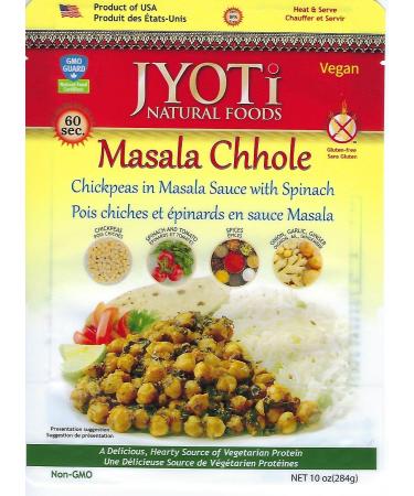 Jyoti Masala Chhole, 6 pouches of 10 oz each, All Natural, Product of USA, Gluten Free, Vegetarian, Vegan, NON GMO, BPA Free, Halal