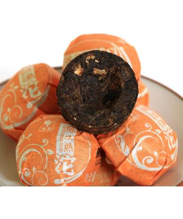  GOARTEA 80Pcs (18.34 Oz) 2015 Year Yunnan Orange Peel Citrus Flavored puer Pu'er Puerh Tea Mini Ripe Tuo Cake pu-erh - Buy Online on GoSupps.com